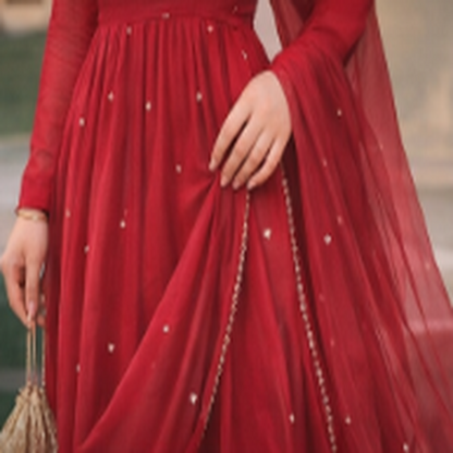 Noor Crimson Anarkali